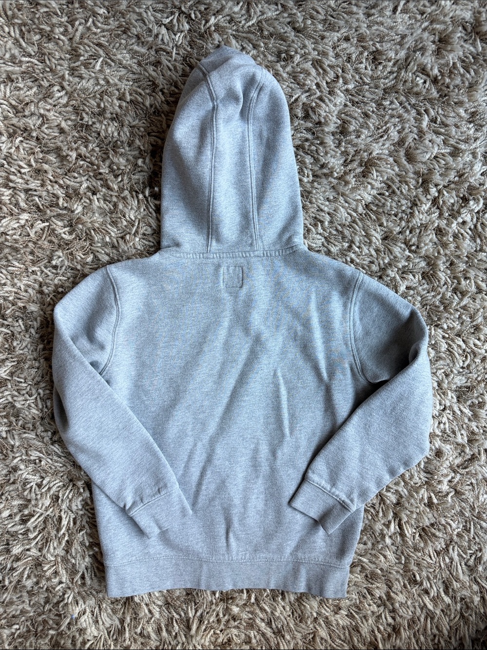 Boys Medium Vans Light Gray Hoodie with Dark Green Logo - Picture 2 of 3